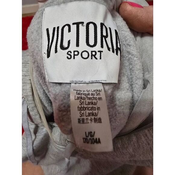 Victoria Sport by Victoria's Secret Open Back Hooded Fleece Tunic Top - Picture 7 of 7